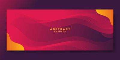 Abstract Red Fluid Wave Banner Template vector