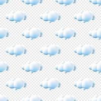 Seamless pattern with clouds. Cute Clouds Pattern. Cartoon clouds background blue sky seamless pattern. Vector illustration