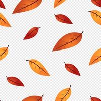 Seamless autumn pattern with leaves. Seamless repeat pattern with autumn leaves illustration. Wallpaper design. Scrapbook page. Vector illustration