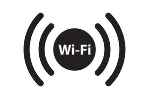 símbolo de zona libre de wifi. señal de señal inalámbrica. icono de vector de internet móvil.