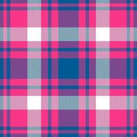 Plaid check pattern. Seamless fabric texture. Tartan textile print. vector