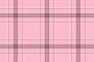 Plaid background, check seamless pattern in pink. Vector fabric texture for textile print, wrapping paper, gift card or wallpaper.