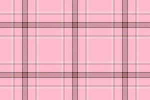 Plaid background, check seamless pattern in pink. Vector fabric texture for textile print, wrapping paper, gift card or wallpaper.