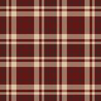 Plaid seamless pattern in red. Check fabric texture. Vector textile print.