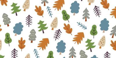 Abstract cute tree in pattern design for cartoon background and wallpaper vector