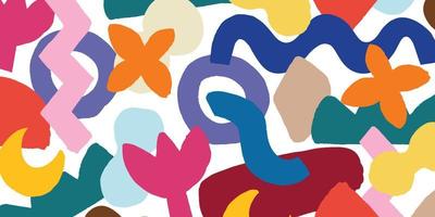 Abstract trendy background design with aesthetic random shape pattern for cover, poster, banner, fabric and print vector