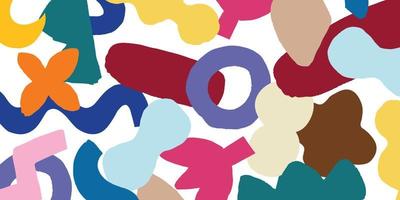 Abstract trendy background design with aesthetic random shape pattern for cover, poster, banner, fabric and print vector