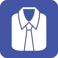 icono de fondo redondo de glifo de camisa formal vector