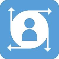 User Predictions Glyph Round Background Icon vector