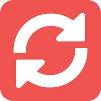 Refresh Page Glyph Round Background Icon vector
