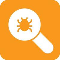 Bug Fixing Glyph Round Background Icon vector