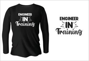 ingeniero en diseño de camisetas de entrenamiento con vector