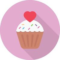 ilustración de vector de cupcake en un fondo. símbolos de calidad premium. iconos vectoriales para concepto y diseño gráfico.