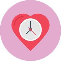 ilustración de vector de tiempo de amor en un fondo. símbolos de calidad premium. iconos vectoriales para concepto y diseño gráfico.