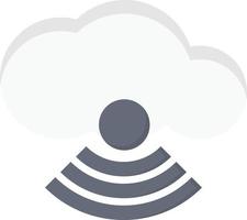 ilustración de vector de señal de nube en un fondo. símbolos de calidad premium. iconos vectoriales para concepto y diseño gráfico.