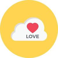 ilustración de vector de amor de nube en un fondo. símbolos de calidad premium. iconos vectoriales para concepto y diseño gráfico.