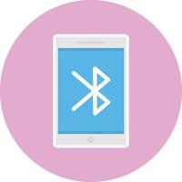 Ilustración de vector de bluetooth en un fondo. Símbolos de calidad premium. Iconos vectoriales para concepto y diseño gráfico.