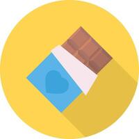 ilustración de vector de chocolate en un fondo. símbolos de calidad premium. iconos vectoriales para concepto y diseño gráfico.