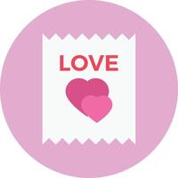 ilustración de vector de carta de amor en un fondo. símbolos de calidad premium. iconos vectoriales para concepto y diseño gráfico.