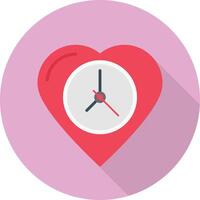 ilustración de vector de tiempo de amor en un fondo. símbolos de calidad premium. iconos vectoriales para concepto y diseño gráfico.