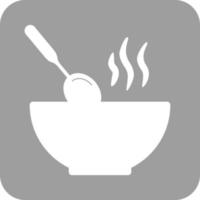 Hot Food Glyph Round Background Icon vector