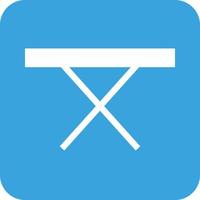 Tea Table Glyph Round Background Icon vector