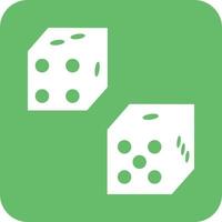 Probability Glyph Round Background Icon vector