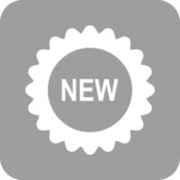 New Glyph Round Background Icon vector
