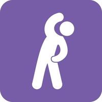 Exercise I Glyph Round Background Icon vector