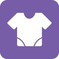 Baby Shirt Glyph Round Background Icon vector