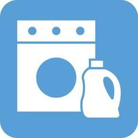 Laundry Detergent Glyph Round Background Icon vector