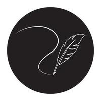 Feather pen  logo vector