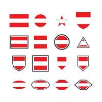 austrian flag logo vector