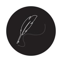 Feather pen  logo vector