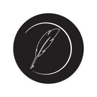 Feather pen  logo vector