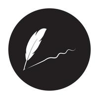 Feather pen  logo vector