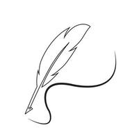 Feather logo vector