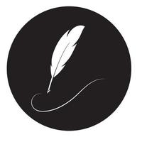 Feather pen  logo vector