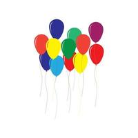 Flying vector festive balloons shiny with glossy balloons for holiday