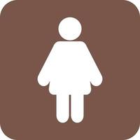 Female Patient Glyph Round Background Icon vector