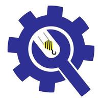 vector de logotipo de gancho de grúa