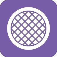 Waffle Glyph Round Background Icon vector