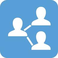 Connected Users I Glyph Round Background Icon vector