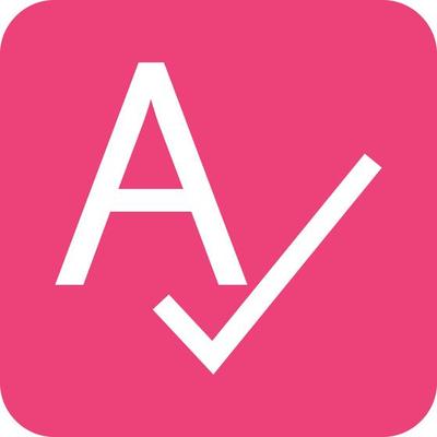 Spellcheck Glyph Round Background Icon