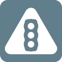 Signal Glyph Round Background Icon vector