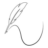 Feather logo vector