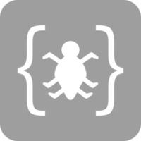 Bug in Code Glyph Round Background Icon vector
