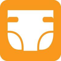 Diaper I Glyph Round Background Icon vector