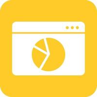 Webpage Statistics Glyph Round Background Icon vector