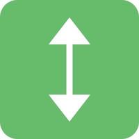 Up-Down II Glyph Round Background Icon vector